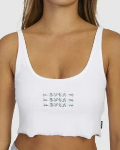 BENJ RVCA CROPPED TANK -Rvca uvjkt00154 rvcaw wht dtl1