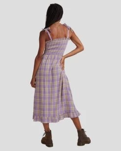 RVCA COTTAGE GARDEN MIDI DRESS -Rvca uvjwd00119 rvcaw pzf0 bck1