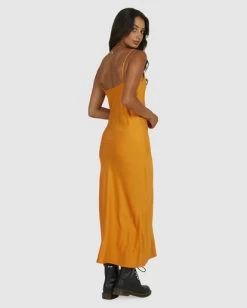 RVCA EVERYDAY BIAS MIDI DRESS -Rvca uvjwd00146 rvcaw rrd0 bck1