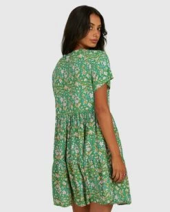 RVCA PETAL TIERED MINI DRESS -Rvca uvjwd00147 rvcaw spm bck1