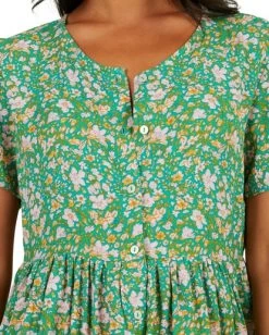 RVCA PETAL TIERED MINI DRESS -Rvca uvjwd00147 rvcaw spm dtl1