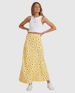 RVCA GOGO JUNE MAXI SKIRT -Rvca uvjwk00111 rvcaw ygg0 frt2