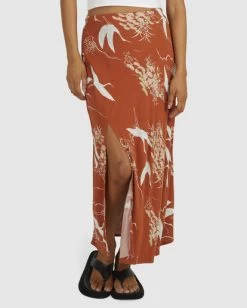 RVCA SPLIT ANNIKA MIDI SKIRT 10 RVCA SPLIT ANNIKA MIDI SKIRT -Rvca uvjwk00118 rvcaw cns0 frt5