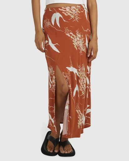 RVCA SPLIT ANNIKA MIDI SKIRT 5 RVCA SPLIT ANNIKA MIDI SKIRT - Image 5