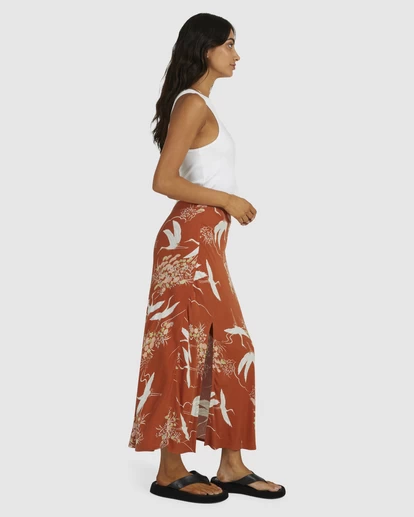 RVCA SPLIT ANNIKA MIDI SKIRT 3 RVCA SPLIT ANNIKA MIDI SKIRT - Image 3