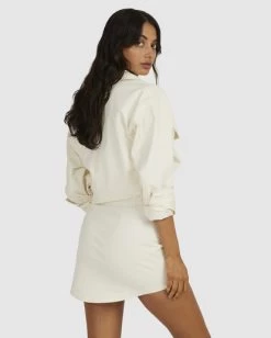 RVCA TWILL MINI SKIRT -Rvca uvjwk00119 rvcaw nat bck1