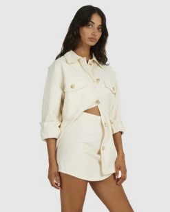 RVCA TWILL MINI SKIRT -Rvca uvjwk00119 rvcaw nat sd1