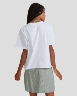 RVCA OPTIMIST EASY T-SHIRT -Rvca uvjzt00111 rvcaw wht bck1