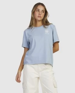 RVCA RADIO PALMS CUFFED T-SHIRT