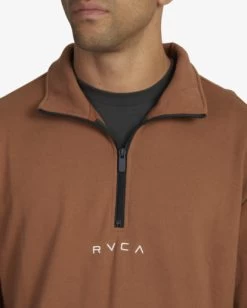 RVCA CORP HALF ZIP CREW -Rvca uvyft00243 rvcaw cpe0 dtl1