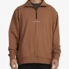 RVCA CORP HALF ZIP CREW