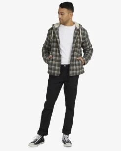 RVCA CALI PLAID JACKET -Rvca uvyjk00109 rvcaw blk frt9