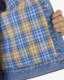 RVCA VINTAGE LINED DENIM JACKET -Rvca uvyjk00114 rvcaw brg0 dtl1