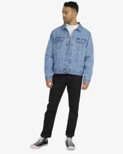 RVCA VINTAGE LINED DENIM JACKET -Rvca uvyjk00114 rvcaw brg0 frt9