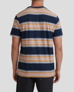 RVCA FRAGMENT STRIPE SHORT SLEEVE T-SHIRT -Rvca uvykt00117 rvcaw myv bck3