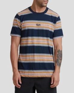 RVCA FRAGMENT STRIPE SHORT SLEEVE T-SHIRT
