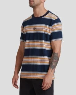 RVCA FRAGMENT STRIPE SHORT SLEEVE T-SHIRT -Rvca uvykt00117 rvcaw myv sd3