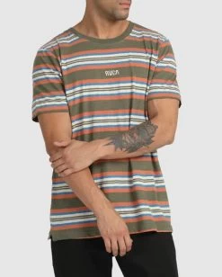 RVCA BEAT STRIPE SHORT SLEEVE TEE