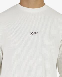 RVCA MUJI WAFFLE LONG SLEEVE T-SHIRT -Rvca uvykt00197 rvcaw anw dtl1