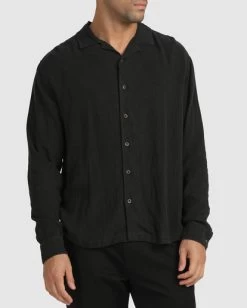RVCA BEAT LONG SLEEVE BUTTON-DOWN SHIRT