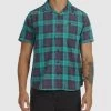 RVCA BARBED PLAID SHORT SLEEVE SHIRT