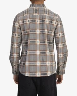RVCA MUSHU PLAID LONG SLEEVE SHIRT -Rvca uvywt00151 rvcaw cpe0 bck3