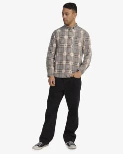 RVCA MUSHU PLAID LONG SLEEVE SHIRT -Rvca uvywt00151 rvcaw cpe0 frt9