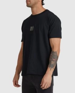 RVCA TRIPLE DECKER T-SHIRT -Rvca uvyzt00309 rvcaw blk sd3