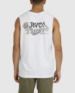 RVCA BANGALORE MUSCLE -Rvca uvyzt00412 rvcaw wht bck3