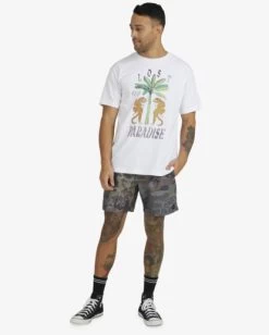 RVCA LOST PARADISE T-SHIRT -Rvca uvyzt00418 rvcaw wht frt9