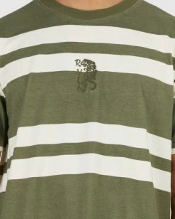 RVCA LOST PARADISE STRIPE T-SHIRT -Rvca uvyzt00419 rvcaw gjg0 dtl1
