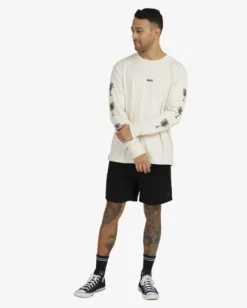 RVCA STREETS LONG SLEEVE T-SHIRT -Rvca uvyzt00421 rvcaw wbs0 frt9