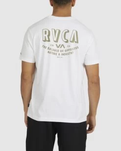 RVCA HUSTLE T-SHIRT -Rvca uvyzt00425 rvcaw wht bck3