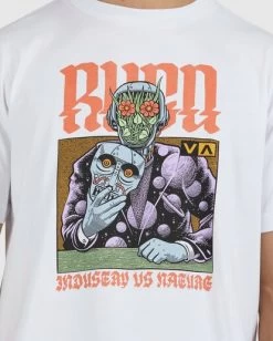 RVCA MANDEROID SHORT SLEEVE T-SHIRT -Rvca uvyzt00461 rvcaw wht dtl1