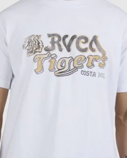 RVCA BANGALORE TIGER T-SHIRT -Rvca uvyzt00502 rvcaw wht dtl1